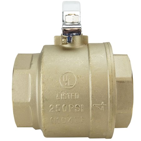 TMG 4 in. Lead Free Brass FNPT x FNPT Full-Port Ball Valve 94ALF10A01TMG